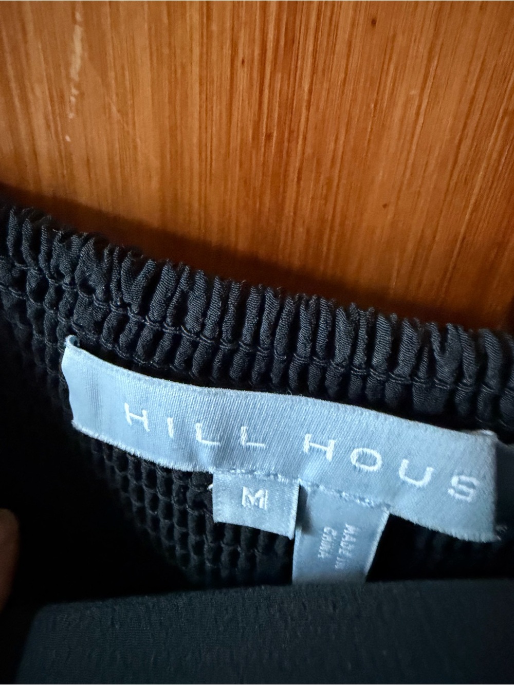 Hill House Dress Black High-Low Puff-Sleeve Midi Medium like new - Picture 2 of 6